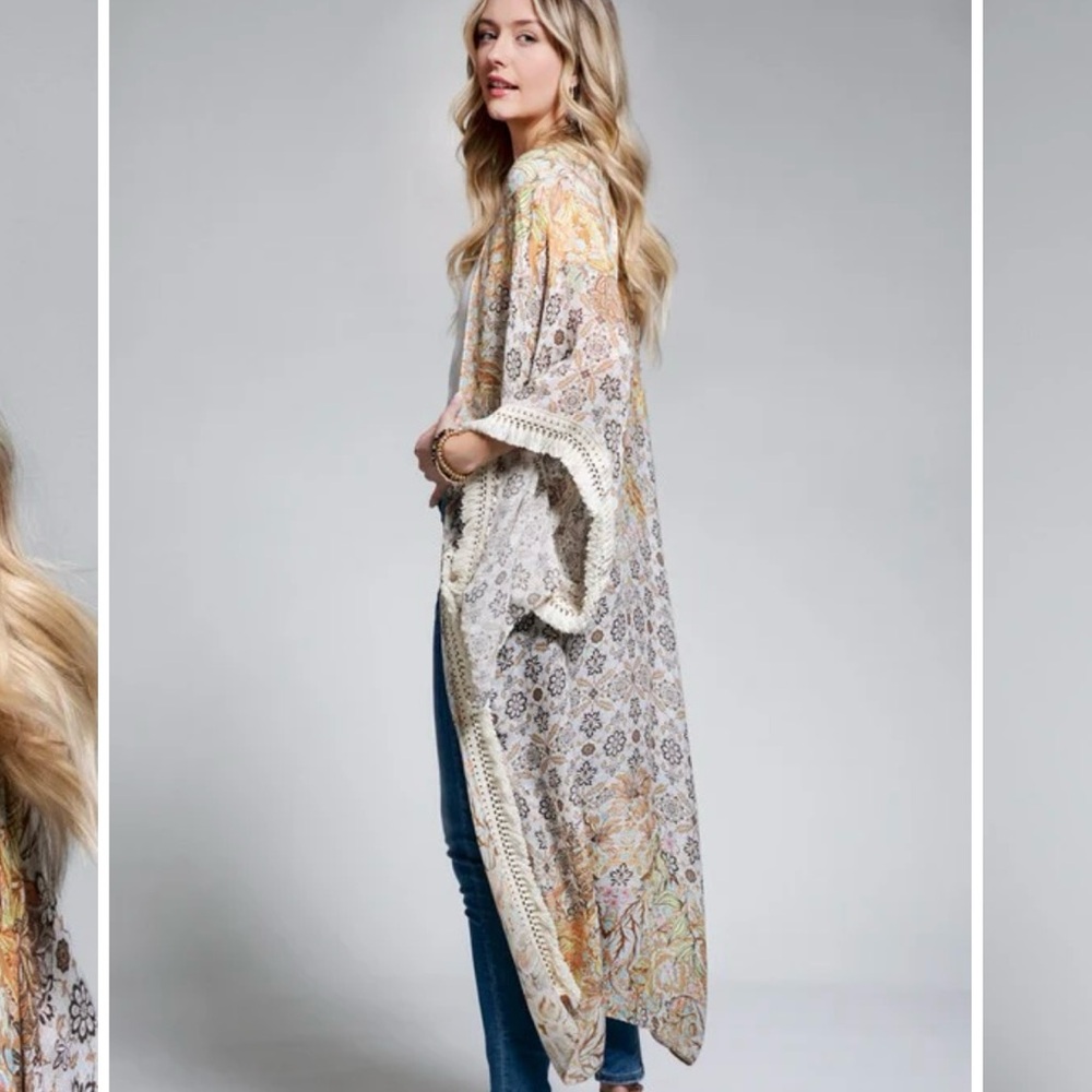 NWT Vici Floral Kimono Cover-Up - Picture 5 of 11